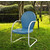 Crosley Furniture Griffith Metal Chair in Sky Blue Finish
