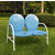Crosley Furniture Griffith Metal Loveseat in Sky Blue Finish