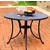Crosley Furniture Sedona 42" Cast Aluminum Dining Table in Charcoal Black Finish