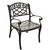 Crosley Furniture Sedona Cast Aluminum Arm Chair in Charcoal Black Finish