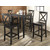 Crosley Furniture 5 Piece Pub Dining Set with Tapered Leg and X-Back Stools