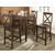 Crosley Furniture 5 Piece Pub Dining Set with Tapered Leg and X-Back Stools