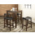 Crosley Furniture 5 Piece Pub Dining Set with Tapered Leg and Upholstered Saddle Stools