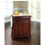 Crosley Furniture LaFayette Natural Wood Top Portable Kitchen Island in Vintage Mahogany Finish