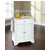 Crosley Furniture LaFayette Natural Wood Top Portable Kitchen Island in White Finish