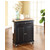 Crosley Furniture Natural Wood Top Portable Kitchen Cart/Island in Black Finish