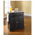 Crosley Furniture Alexandria Stainless Steel Top Portable Kitchen Island in Black Finish