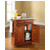 Crosley Furniture Alexandria Stainless Steel Top Portable Kitchen Island in Classic Cherry Finish
