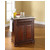 Crosley Furniture Alexandria Stainless Steel Top Portable Kitchen Island in Vintage Mahogany Finish