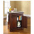 Crosley Furniture Alexandria Stainless Steel Top Portable Kitchen Island in Vintage Mahogany Finish