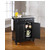 Crosley Furniture Cambridge Stainless Steel Top Portable Kitchen Island in Black Finish