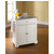 Crosley Furniture Alexandria Solid Granite Top Portable Kitchen Island in White Finish