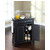 Crosley Furniture LaFayette Solid Black Granite Top Portable Kitchen Island in Black Finish