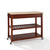 Crosley Furniture Natural Wood Top Kitchen Cart/Island With Optional Stool Storage in Classic Cherry Finish