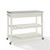 Crosley Furniture Stainless Steel Top Kitchen Cart/Island With Optional Stool Storage in White Finish