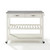 Crosley Furniture Stainless Steel Top Kitchen Cart/Island With Optional Stool Storage in White Finish