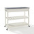 Crosley Furniture Solid Granite Top Kitchen Cart/Island With Optional Stool Storage in White Finish
