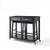 Crosley Furniture Solid Black Granite Top Kitchen Cart/Island in Black Finish With 24" Black Upholstered Saddle Stools