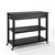 Crosley Furniture Solid Black Granite Top Kitchen Cart/Island With Optional Stool Storage in Black Finish