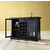 Crosley Furniture Alexandria Sliding Top Bar Cabinet in Black Finish