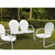 Crosley Furniture Griffith 3 Piece Metal Outdoor Conversation Seating Set - Loveseat & 2 Chairs in White Finish