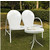 Crosley Furniture Griffith 2 Piece Metal Outdoor Conversation Seating Set - Loveseat & Table in White Finish