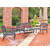 Crosley Furniture Sedona 4 Piece Cast Aluminum Outdoor Conversation Seating Set - Loveseat, 2 Club Chairs & Cocktail Table in Black Finish
