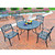 Crosley Furniture Sedona 42" Five Piece Cast Aluminum Outdoor Dining Set with Arm Chairs in Black Finish