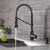 Matte Black/Black Stainless Steel - Faucet Close Up 5