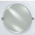 Afina Radiance Collection Round Frameless 1" Beveled Wall Mirror with Decorative Transitional Tilt Brackets, Sold as Pair