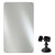 Afina Radiance Frameless Vertical Hung Rectangular Polished Radius Edge Bathroom Mirror w/ Matte Black Transitional Brackets
