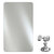 Afina Radiance Frameless Vertical Hung Rectangular Polished Radius Edge Bathroom Mirror w/ Polished Chrome Transitional Brackets