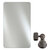 Afina Radiance Frameless Vertical Hung Rectangular Polished Radius Edge Bathroom Mirror w/ Oil Rubbed Bronze Traditional Brackets
