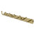 Allied Brass Skyline Collection 6-Position Tie and Belt Rack in Unlacquered Brass