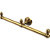 Two Arm, Unlacquered Brass, Towel Holder