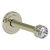 Allied Brass Carolina Crystal Collection Retractable Wall Hook in Polished Nickel