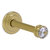 Allied Brass Carolina Crystal Collection Retractable Wall Hook in Satin Brass