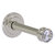 Allied Brass Carolina Crystal Collection Retractable Wall Hook in Satin Nickel