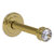 Allied Brass Carolina Crystal Collection Retractable Wall Hook in Unlacquered Brass