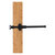 Allied Brass Carolina Crystal Collection Retractable Pullout Garment Rod in Matte Black