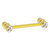 Allied Brass Carolina Crystal Collection 3'' Cabinet Pull in Polished Brass