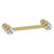 Allied Brass Carolina Crystal Collection 3'' Cabinet Pull in Unlacquered Brass