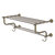 Allied Brass Carolina Crystal Collection 24'' Towel Shelf with Double Towel Bar in Antique Brass