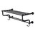 Allied Brass Carolina Crystal Collection 24'' Towel Shelf with Double Towel Bar in Matte Black