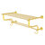 Allied Brass Carolina Crystal Collection 24'' Towel Shelf with Double Towel Bar in Polished Brass