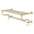 Allied Brass Carolina Crystal Collection 24'' Towel Shelf with Double Towel Bar in Satin Brass