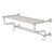 Allied Brass Carolina Crystal Collection 24'' Towel Shelf with Double Towel Bar in Satin Nickel