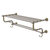 Allied Brass Carolina Crystal Collection 30'' Towel Shelf with Double Towel Bar in Antique Brass