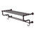 Allied Brass Carolina Crystal Collection 30'' Towel Shelf with Double Towel Bar in Antique Bronze