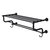 Allied Brass Carolina Crystal Collection 30'' Towel Shelf with Double Towel Bar in Matte Black